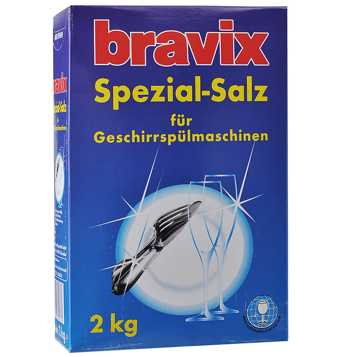 Специальная соль для всех типов ПММ Bravix, 2 кгK1514 Специальная соль для всех типов ПММ Bravix, 2 кгK1514Новая формула деликатно заботится об идеальном сияющем блеске, надежно препятствует образованию пятен и подтеков после высыхания. Способ применения: Засыпать средство в контейнер для соли в соответствии с инструкцией производителя ПММ.