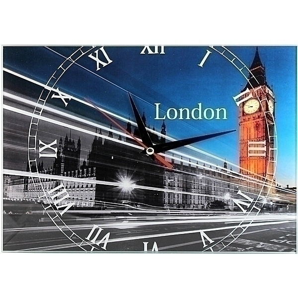 Часы настенные London, стеклянные, цвет: мульти. 9530995309 Часы настенные London, стеклянные, цвет: мульти. 9530995309Оригинальные настенные часы London прямоугольной формы выполнены из стекла и оформлены изображением Лондона. Часы имеют три стрелки - часовую, минутную и секундную. Циферблат часов не защищен. Необычное дизайнерское решение и качество исполнения придутся по вкусу каждому. Оформите совой дом таким интерьерным аксессуаром или преподнесите его в качестве презента друзьям, и они оценят ваш оригинальный вкус и неординарность подарка. Характеристики: Материал: пластик, стекло. Размер: 28 см x 20 см x 2 см. Размер упаковки: 30 см х 21,5 см х 4,5 см. Артикул: 95309. Работают от батарейки типа АА (в комплект не входит).