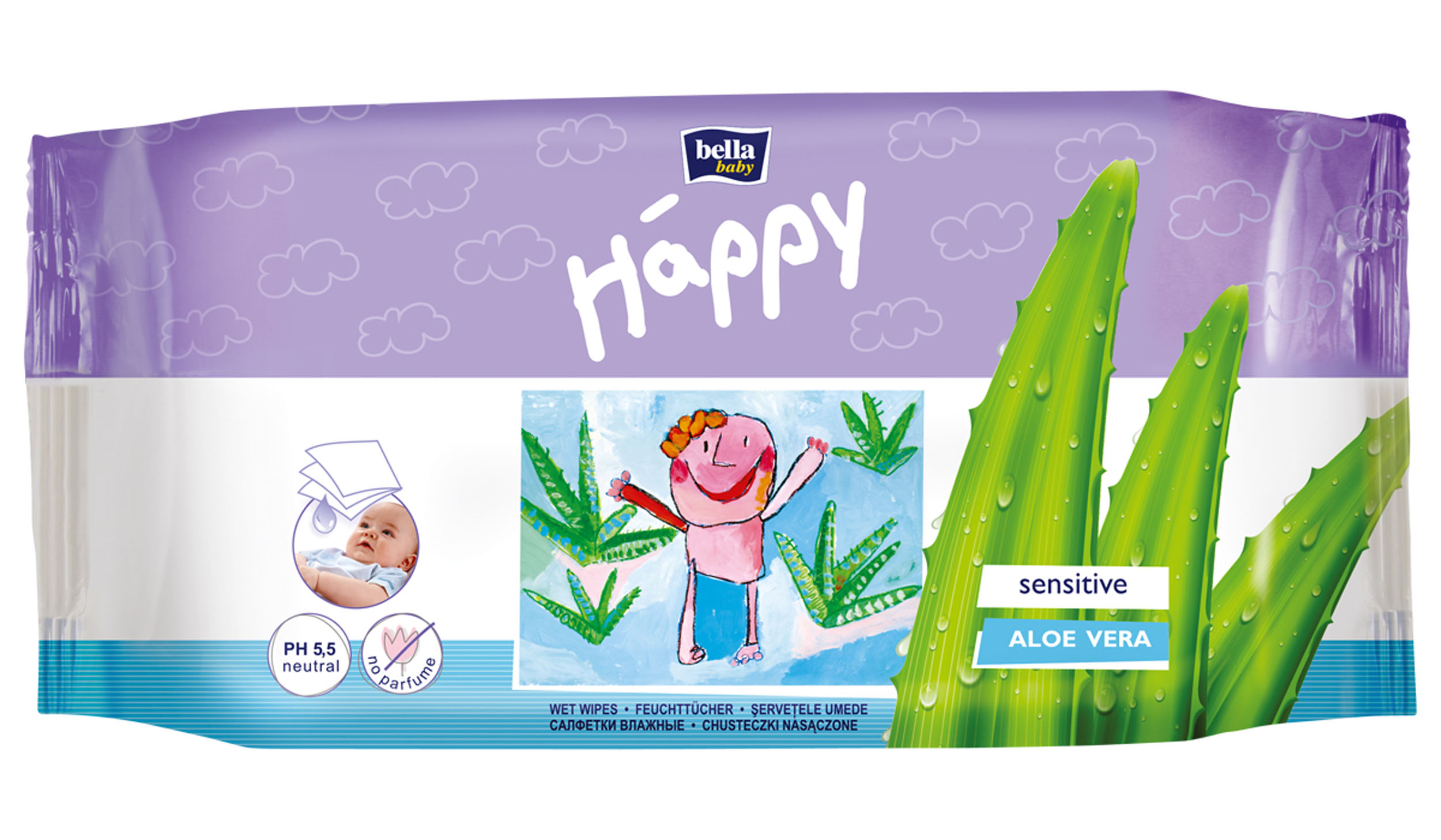 Bella Влажные салфетки Baby Happy Алое Вера, 56 штBB-062-WS56-002 Bella Влажные салфетки Baby Happy Алое Вера, 56 штBB-062-WS56-002Влажные салфетки Bella Baby Happy Алое Вера - гипоаллергенные салфетки, рекомендованы для детей с очень чувствительной кожей. Обогащены экстрактом алоэ, который ухаживает, увлажняет и смягчает раздражения нежной кожи ребенка. Предназначены для ухода за всем телом младенцев и детей. Салфетки обладают нейтральным pH, благодаря чему сохраняется естественный защитный барьер кожи, не содержат мыла, ароматических добавок и спирта. Товар сертифицирован.