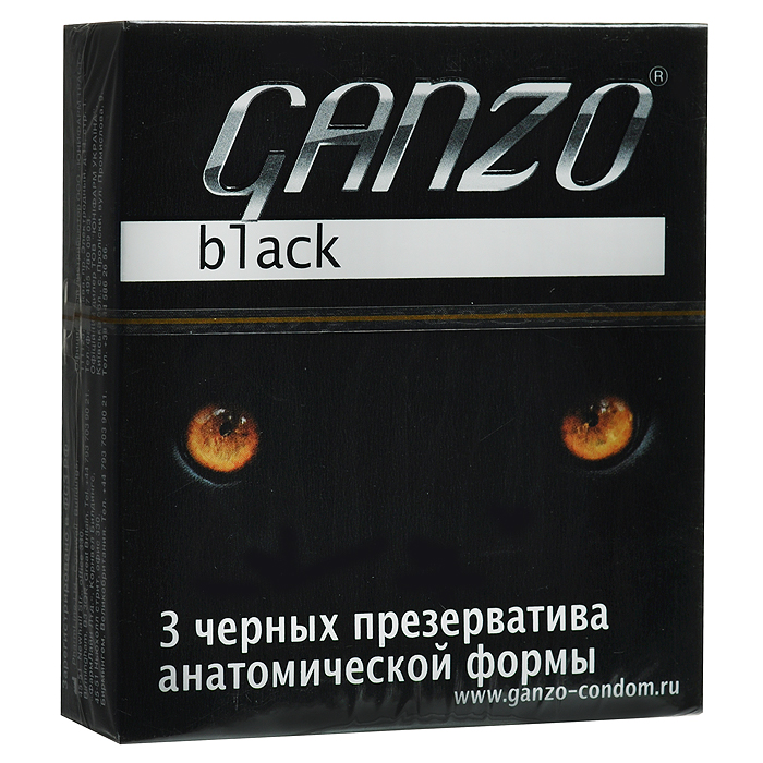 Ganzo Презервативы "Black", черные, 3 шт Ganzo Презервативы "Black", черные, 3 шт