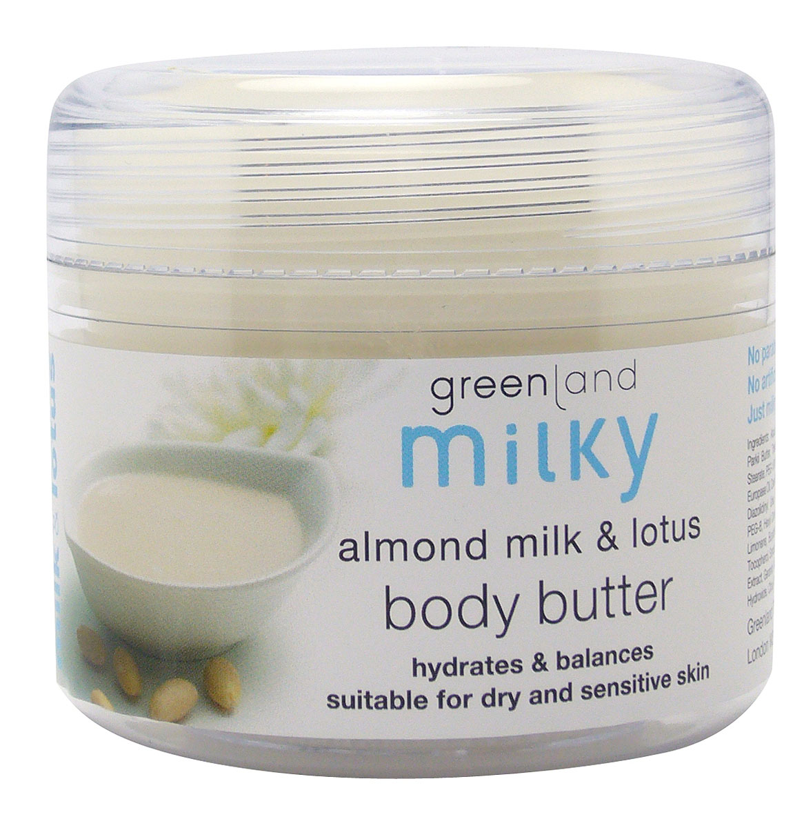 Greenland Крем для тела Milky, с молочком миндаля и лотосом, 150 мл greenland скраб для тела milky с