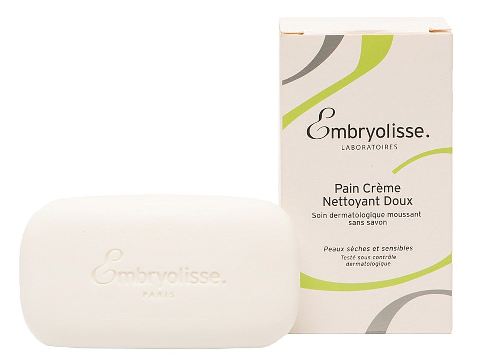 Embryolisse Нежное очищающее мыло для лица и тела, 100 г216000 Embryolisse Нежное очищающее мыло для лица и тела, 100 г216000Для сухой и чувствительной кожи Дерматологический очищающий уход – мягко и бережно очищает кожу, тонизирует, одновременно укрепляет, оставляет ощущение полного комфорта. Способ применения: Наносите массажными движениями на влажную кожу лица и/или тела, затем хорошо смойте водой. Характеристики: Вес: 100 г. Артикул: 216000. Производитель: Франция. Товар сертифицирован. Состав: пшеница, парафин.