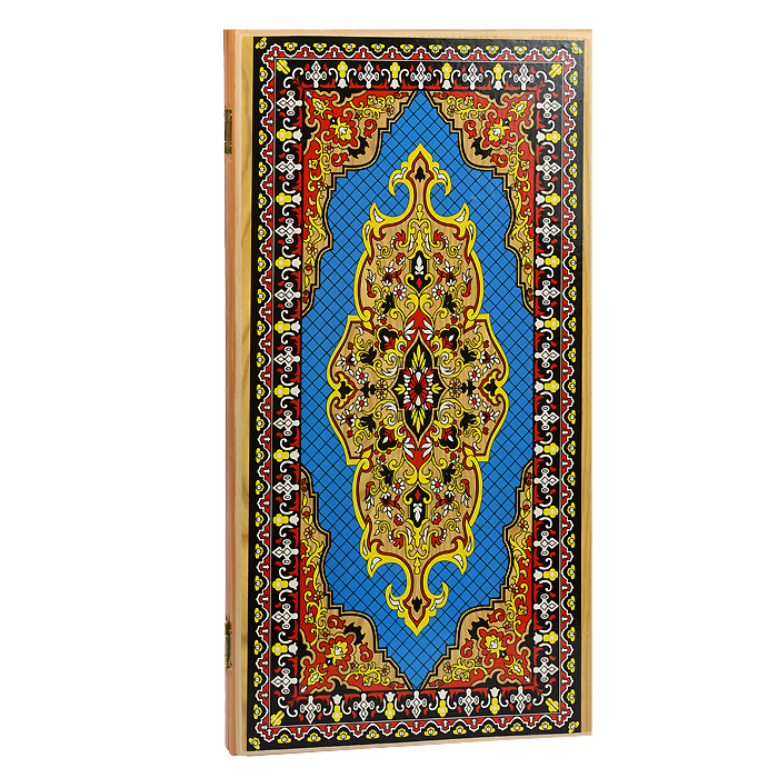 Нарды большие Походные. Синий узор, размер: 60х30х4 см. 1047/21047/2 Нарды большие Походные. Синий узор, размер: 60х30х4 см. 1047/21047/2Нарды Походные. Синий узор представляют собой деревянный кейс, который закрывается на металлический замок. Крышка оформлена орнаментом. Внутренняя часть кейса - игровое поле для игры в нарды. В наборе имеются два игральных кубика и деревянные шашки. Цель игры состоит в том, чтобы сначала привести шашки в свой дом (мешая в тоже время сделать это сопернику), а затем, когда это удалось сделать, снять их с доски быстрее соперника. Побеждает тот, кто первым снял свои шашки. Нарды - древняя восточная игра. Родина этой игры неизвестна, однако, известно, что люди играют в эту игру уже более 7000 лет. На игровой доске для нард все кратно шести и имеет связь со временем. 24 пункта представляют 24 часа, 30 шашек представляют 30 дней в месяце, 12 пунктов на каждой стороне доски символизируют 12 месяцев. Нарды - это отличный подарок, который понравится каждому.
