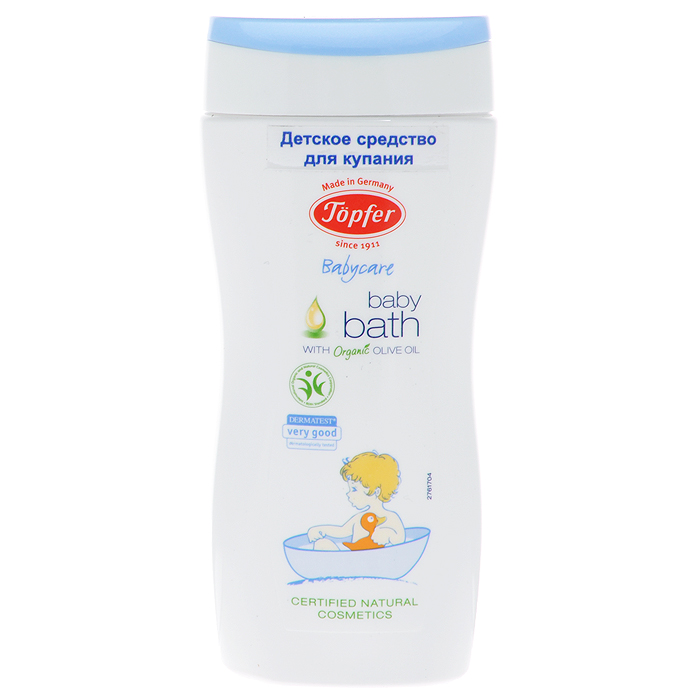 Детское средство для купания Topfer Babycare, 200 мл60368100 Детское средство для купания Topfer Babycare, 200 мл60368100Детское средство для купания Topfer разработано с учетом особенностей кожи Вашего малыша. Его нежная формула - композиция отборных ингредиентов природного происхождения, эффективно очищает и одновременно ухаживает за требовательной детской кожей. Не вызывает раздражения, избыточной сухости и шелушения. Рекомендации к использованию: Детское средство предназначено для купания малышей с самых первых дней жизни. Особенно рекомендуется для обладателей аллергичной кожи. Активные компоненты: экстракт отрубей пшеницы – содержит комплекс незаменимых для эпидермиса микроэлементов и витаминов. Комплексно питает и оздоравливает, предупреждает развитие воспалений и сухость. Натуральное масло оливы – защищает кожу ребенка от отрицательного воздействия водопроводной воды, пересыхания, шелушения. Дарит приятную бархатистость и гладкость. Экстракт лечебного розмарина – помогает справиться с раздражением, снять красноту и остановить воспалительные...