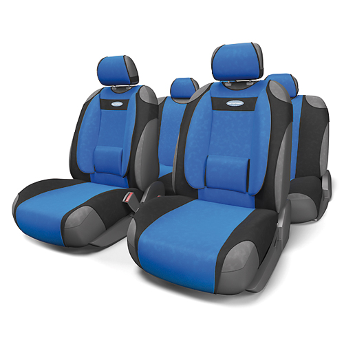 Чехлы-майки Autoprofi Comfort, велюр, цвет: черный, синий, 9 предметов. COM-905T BK/BLCOM-905T BK/BL Чехлы-майки Autoprofi Comfort, велюр, цвет: черный, синий, 9 предметов. COM-905T BK/BLCOM-905T BK/BLЧехлы-майки Autoprofi Comfort разработаны с учетом анатомических особенностей человека. Чехлы оснащены объемной боковой поддержкой спины и поясничным упором, которые способствуют наиболее удобной осанке водителя и переднего пассажира и снижают усталость от многочасовых поездок. По форме чехлы напоминают майку. Благодаря этому они быстро и без усилий надеваются на кресла без демонтажа подголовников или подлокотников. Чехлы изготавливаются из велюра. Эластичный материал позволяет использовать майки на любых типах сидений. Комплектация: - 1 сиденье заднего ряда, - 1 спинка заднего ряда, - 2 чехла переднего ряда, - 5 подголовников, - набор фиксирующих крючков. Особенности: Использование с любыми типами сидений Боковая поддержка спины Толщина поролона - 5 мм
