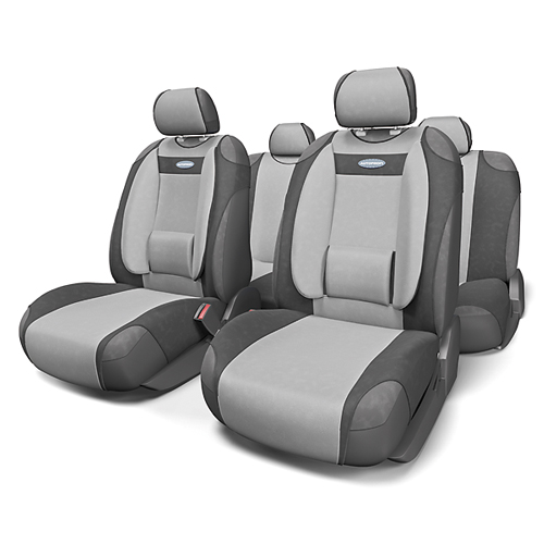 Чехлы-майки Autoprofi Comfort, велюр, цвет: темно-серый, светло-серый, 9 предметов. COM-905T D.GY/L.GYCOM-905T D.GY/L.GY Чехлы-майки Autoprofi Comfort, велюр, цвет: темно-серый, светло-серый, 9 предметов. COM-905T D.GY/L.GYCOM-905T D.GY/L.GYЧехлы-майки Autoprofi Comfort разработаны с учетом анатомических особенностей человека. Чехлы оснащены объемной боковой поддержкой спины и поясничным упором, которые способствуют наиболее удобной осанке водителя и переднего пассажира и снижают усталость от многочасовых поездок. По форме чехлы напоминают майку. Благодаря этому они быстро и без усилий надеваются на кресла без демонтажа подголовников или подлокотников. Чехлы изготавливаются из велюра. Эластичный материал позволяет использовать майки на любых типах сидений. Комплектация: - 1 сиденье заднего ряда, - 1 спинка заднего ряда, - 2 чехла переднего ряда, - 5 подголовников, - набор фиксирующих крючков. Особенности: Использование с любыми типами сидений Боковая поддержка спины Толщина поролона - 5 мм