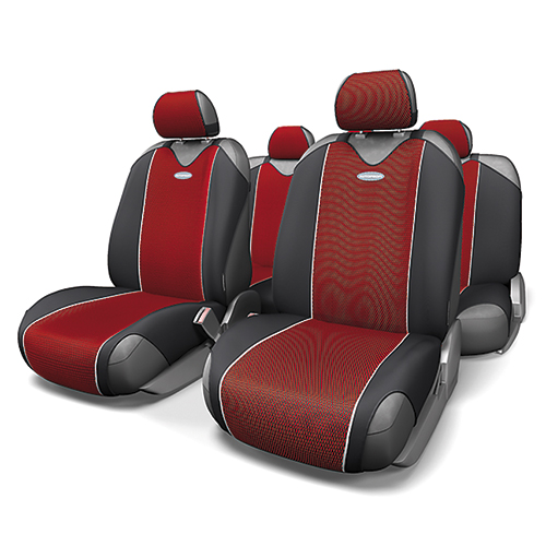 Чехлы-майки Autoprofi Carbon, полиэстер под карбон, цвет: красный, 9 предметов. CRB-802 RDCRB-802 RD Чехлы-майки Autoprofi Carbon, полиэстер под карбон, цвет: красный, 9 предметов. CRB-802 RDCRB-802 RDAutoprofi Carbon - наиболее респектабельная модель автомобильных чехлов-маек. Материал изделия повторяет переливающийся рисунок настоящего карбона и придает чехлам презентабельный и дорогой вид. Для автомобильного интерьера с карбоновыми элементами чехлы Carbon являются наиболее гармоничным дополнением. По форме чехлы напоминают майку. Благодаря этому они быстро и без усилий надеваются на кресла, не требуя демонтажа подголовников или подлокотников. Эластичный полиэстер изделий позволяет использовать их на любых типах сидений. Комплектация: - 1 сиденье заднего ряда, - 1 спинка заднего ряда, - 2 чехла переднего ряда, - 5 подголовников, - набор фиксирующих крючков. Особенности: Использование с любыми типами сидений Толщина поролона - 2 мм Полиэстер с рисунком карбон