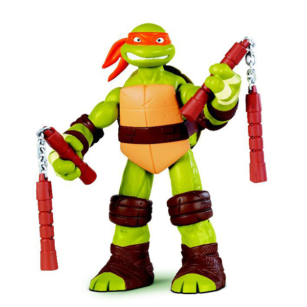 Фигурка Turtles Микеланджело, 25 см91224 Фигурка Turtles Микеланджело, 25 см91224Фигурка Turtles Микеланджело станет прекрасным подарком для вашего ребенка. Она выполнена из прочного пластика в виде персонажа команды TMNT - Черепашки-Ниндзя Микеланджело. Голова, руки и ноги фигурки подвижны, что позволит придавать Микеланджело различные позы. В комплект входят два нунчаки, два сюрикена и кирка, которые можно спрятать в боевом панцире Микеланджело. Вооруженные до зубов огромные Черепашки с пуленепробиваемыми панцирями победят любого монстра, встретившегося у них на пути! Ваш ребенок будет часами играть с этой фигуркой, придумывая различные истории с участием любимого героя. Они подверглись мутации и обучались искусству ниндзюцу у великого сэнсэя Сплинтера. Черепашки-Ниндзя готовы выбраться из своего секретного убежища и спасти мир от сил зла! Черепашки-Ниндзя впервые появились на страницах комиксов в далеких 80-х. Черепашки перебрались на телевидение по воле студии Murakami-Wolf-Swenson (MWS) и продолжали радовать своих поклонников в течение...