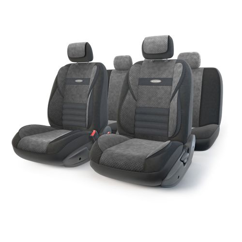 Набор ортопедических авточехлов Autoprofi Multi Comfort, велюр, цвет: черный, 11 предметов. Размер MMLT-1105 BK/BK (M) Набор ортопедических авточехлов Autoprofi Multi Comfort, велюр, цвет: черный, 11 предметов. Размер MMLT-1105 BK/BK (M)Инновационная модель анатомических чехлов Multi Comfort. Объемные вставки изделий, расположенные на уровне поясницы, бедер и плечевого пояса, хорошо поддерживают тело водителя и пассажира при маневрах на дороге. В чехлы также вшит ребристый поясничный упор. Его ортопедическая форма снимает нагрузку с межпозвоночных дисков и способствует снижению усталости от многочасового вождения. Кроме этого, чехлы на подголовники оснащены мягким выступом, который поддерживает голову и уменьшает давление на затылок. В качестве внешнего материала используется сочетание плотного и перфорированного велюра. Велюр обладает привлекательным внешним видом и хорошими вентиляционными свойствами, а также очень приятен на ощупь. Основные особенности авточехлов Multi Comfort: - поддержка плечевого пояса; - боковая поддержка спины; - боковая поддержка ног; - ортопедический поясничный упор; - мягкая вставка на подголовнике; - крепление передних...
