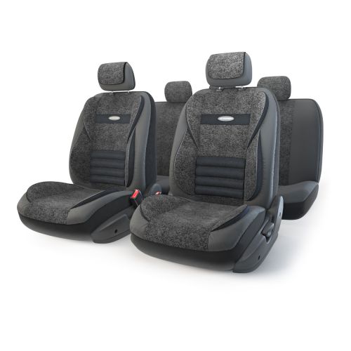 Набор ортопедических авточехлов Autoprofi Multi Comfort, экокожа, цвет: черный, 11 предметов. Размер MMLT-1105GV BK/BK (M) Набор ортопедических авточехлов Autoprofi Multi Comfort, экокожа, цвет: черный, 11 предметов. Размер MMLT-1105GV BK/BK (M)Анатомические чехлы Multi Comfort отличаются объемными вставками, расположенными не только на уровне плеч и поясницы, но и в области бедер. Благодаря своей особой форме, вставки эффективно поддерживают тело водителя и пассажира в движении, снижая усталость от дороги. В чехлы переднего ряда также вшит рельефный поясничный упор. Его выпуклая форма способствует уменьшению нагрузки на межпозвоночные диски и делает более комфортными дальние поездки. Кроме этого, чехлы на подголовники оснащены мягким выступом, который поддерживает голову и снижает давление на затылочную часть. Чехлы изготавливаются из экокожи и текстурированного велюра различных цветов, которые обладают привлекательным внешним видом и не требуют больших усилий при уходе. Основные особенности авточехлов Multi Comfort: - поддержка плечевого пояса; - боковая поддержка спины; - боковая поддержка ног; - ортопедический поясничный упор; - мягкая вставка на подголовнике; ...