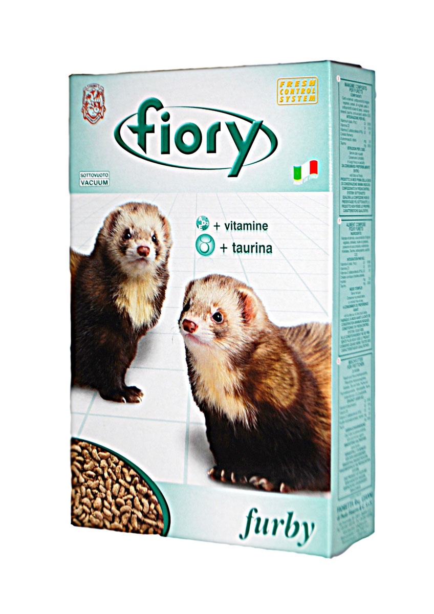 Корм для хорьков Fiory Furby, 650 г06555 Корм для хорьков Fiory Furby, 650 г06555Корм для хорьков Fiory Furby - это основной корм для домашних хорьков, обогащенный таурином. Таурин - это испытанный внутриклеточный осмолит, который является важным элементом в регулировании объема клетки, также он участвует в синтезе желчи. Имея в своем составе 42% белков и витамины A, D3 и E, этот продукт имеет восхитительную формулу. Состав: мясо и продукты мясного происхождения, субпродукты растительного происхождения, злаковые, масла и жиры, рыба и рыбные субпродукты, минеральные вещества, таурин и антиоксиданты, одобренные ЕЭС, витамины А, Д3, Е. Товар сертифицирован.