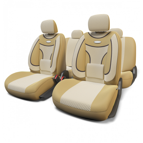 Набор ортопедических авточехлов Autoprofi Extra Comfort, формованный велюр, цвет: темно-бежевый, светло-бежевый, 11 предметов. Размер MECO-1105 D.BE/L.BE (M) Набор ортопедических авточехлов Autoprofi Extra Comfort, формованный велюр, цвет: темно-бежевый, светло-бежевый, 11 предметов. Размер MECO-1105 D.BE/L.BE (M)Эргономичные авточехлы Extra Comfort разработаны с учетом анатомических особенностей человеческого тела, за счет чего снижают утомляемость от продолжительных поездок. Объемные боковые подушки чехлов помогают уменьшить нагрузку на мышечный корсет и суставы в поворотах, а поясничный упор делает осанку более естественной. Формованный велюр чехлов придает изделиям интересный и запоминающийся вид, способный в корне преобразить облик салона автомобиля. Материал чехлов не выцветает на солнце, не электризуется и обладает высокими грязеотталкивающими свойствами. Основные особенности авточехлов Extra Comfort: - боковая поддержка спины; - 3 молнии в спинке заднего ряда; - 3 молнии в сиденье заднего ряда; - карманы в спинках передних сидений; - ортопедический поясничный упор; - поддержка плечевого пояса; - предустановленные крючки на широких резинках; - использование с боковыми airbag; - толщина поролона: 5 мм. ...