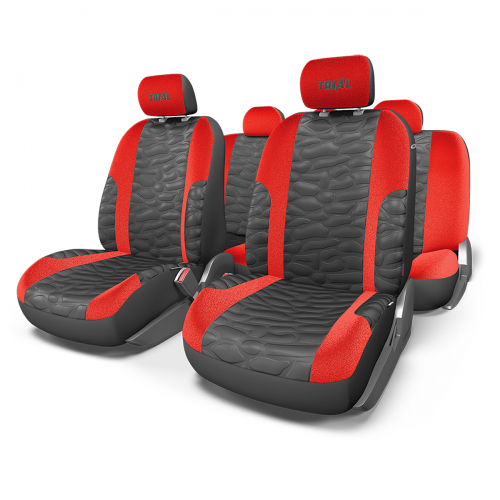 Набор авточехлов Autoprofi Trial, цвет: черный, красный, 11 предметов. Размер MTRL-1105 BK/RD (M) Набор авточехлов Autoprofi Trial, цвет: черный, красный, 11 предметов. Размер MTRL-1105 BK/RD (M)В качестве материала чехлов используется износостойкая алькантара и сетчатая ткань, визуально имитирующая кожу. Объемная псевдо-кожа отличается высокими дышащими свойствами и необычным внешним видом, который придает интерьеру салона спортивный и оригинальный облик. Автомобильные чехлы Trial разработаны специально для сидений, оборудованных боковыми подушками безопасности в спинках передних кресел. Чехлы сидений переднего ряда сбоку оснащены швом, который распускается при срабатывании airbag. Особенности: - Толщина поролона: 5 мм. - Карманы в спинках передних сидений. - 3 молнии в сиденье заднего ряда. - 3 молнии в спинке заднего ряда. - Предустановленные крючки на широких резинках. - Крепление передних спинок липучками. - Использование с боковыми airbag. - Материал: алькантара, объемная кожа (имитация под кожу). Комплектация: - 1 сиденье заднего ряда; - 1 спинка заднего ряда; - 2 спинки...