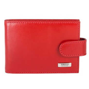 Футляр для карточек Tirelli Классик, цвет: красный. 15-313-0615-313-06 Футляр для карточек Tirelli Классик, цвет: красный. 15-313-0615-313-06Футляр для карточек Tirelli Классик изготовлен из натуральной кожи красного цвета с матовой текстурой. Футляр закрывается хлястиком на кнопку, оформлен фирменным логотипом. Внутри имеется 10 двусторонних кармашков из прозрачного пластика для хранения пластиковых карт, визиток, дисконтных карт и т. п. Такой футляр не только поможет сохранить внешний вид ваших документов и защитит их от повреждений, но и станет ярким аксессуаром, который подчеркнет ваш образ. Изделие упаковано в подарочную коробку синего цвета с логотипом фирмы Tirelli.