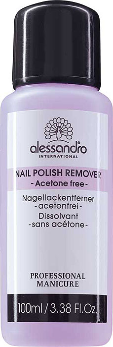 Alessandro Жидкость для снятия лака Nail Polish Remover, без ацетона, 100 мл03-015 Alessandro Жидкость для снятия лака Nail Polish Remover, без ацетона, 100 мл03-015Жидкость для снятия лака Alessandro Nail Polish Remover быстро и мягко удаляет лак, ухаживает за ногтями, активные ингредиенты поддерживают их эластичность.