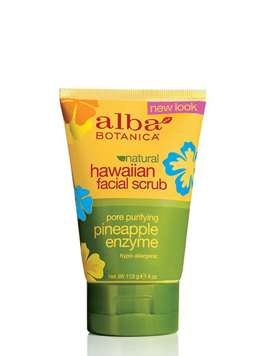 Alba Botanica Гавайский скраб для лица, 113 гAL00808 Alba Botanica Гавайский скраб для лица, 113 гAL00808Нежный скраб Alba Botanica для глубокого очищения кожи лица, шеи и рук мягко и нежно очищает кожу от ороговевших клеток. Экстракты тропических растений увлажняют, оживляют и придают коже гладкость и шелковистость. Способ применения : нанести на чистую, увлажненную кожу сделать легкий массаж и смыть водой. Применять 1-2 раза в неделю. Характеристики: Вес: 113 г. Артикул: AL00808. Производитель: США. Товар сертифицирован. Состав: вода, эфиры жожоба, каприк/каприлик,аминометилпропанол, масло жожоба, сок алоэ вера, экстракт ананаса, экстракт папайи, экстракт имбиря, аллантоин, бромелайн, карбомер, цетиловый спирт, лимонная кислота, глицерин, фосфат натрия рибофлавина, стеариновая кислота, токоферола ацетат, бензиловый спирт, глюконолактон, сорбат калия, бензоат натрия, лимонен, натуральные отдушки.