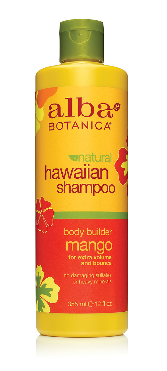 Alba Botanica Гавайский шампунь Body Builder Mango, с манго, 355 млAL00851 Alba Botanica Гавайский шампунь Body Builder Mango, с манго, 355 млAL00851Шампунь Alba Botanica, улучшающий объем и эластичность волос, имеет приятный аромат манго, хорошо смягчает кожу головы и предотвращает раздражения. Содержит экстракты и масла тропических растений, которые восстанавливают защитный водно-липидный барьер кожи и кератиновый слой волос. Благодаря специальному растительному комплексу снимает раздражение кожи головы, обеспечивая длительный комфорт и свежесть. Характеристики: Объем: 355 мл. Артикул: AL00851. Производитель: США. Товар сертифицирован. Состав: вода, кокомидопропилбетаин, гидроксипропилсульфонат натрий, лаурил глюкозид, масла семян лакового дерева (кукуи), масло макадамия, сок алое вера, экстракт ананаса, экстракт папайи, экстракт ламинарии, экстракт манго, экстракт имбиря, аскорбиновая кислота, масло бабасу, полиглицерил-4, лимонная кислота, глицерин, гликопротеины, гуар гидроксипропилтримониум хлорид, гидролизированные протеины сои, гидролизат...