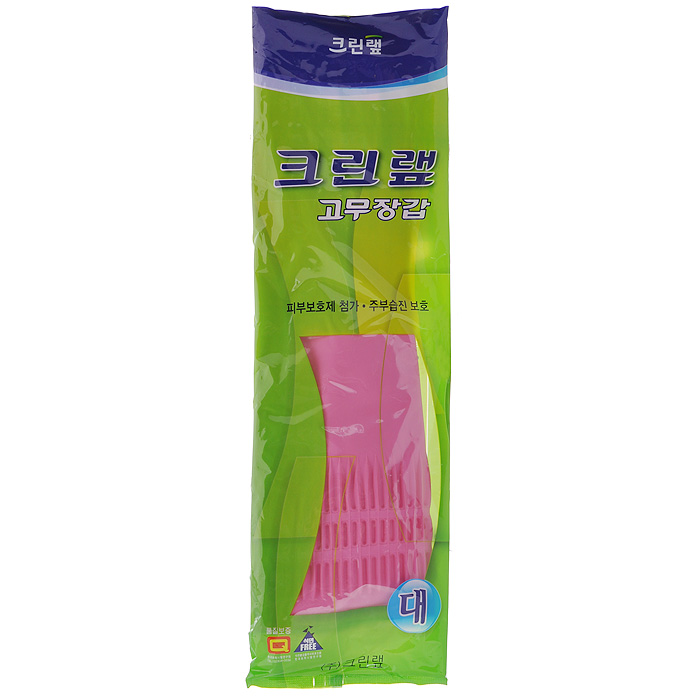 Перчатки хозяйственные Clean Wrap Latex Glove, цвет: розовый. Размер L46301 Перчатки хозяйственные Clean Wrap Latex Glove, цвет: розовый. Размер L46301Хозяйственные перчатки Clean Wrap Latex Glove предохраняют кожу рук от загрязнения и влаги, они идеально подходят для стирки, уборки и прочих работ по хозяйству. Метод двойного покрытия делает перчатки более гигиеничными и удобными. Защищает руки благодаря специальному защитному компоненту на внутренней поверхности перчаток. При изготовлении перчаток используется 100% натуральный латекс, который сохраняет мягкость и прочность при использовании как в горячей, так и в холодной воде, и зимой при низких температурах. Эргономичный дизайн позволяет перчаткам удобно прилегать к рукам, создавая удобство в использовании и не натирая кожу. Обеспечивают комфорт рукам, благодаря контролирующему влажность покрытию. Превосходные водоотталкивающие и быстросохнущие свойства позволяют перчаткам хорошо держаться на руках и легко сниматься даже в намоченном состоянии. Поверхность пальцев и ладони рифленая.