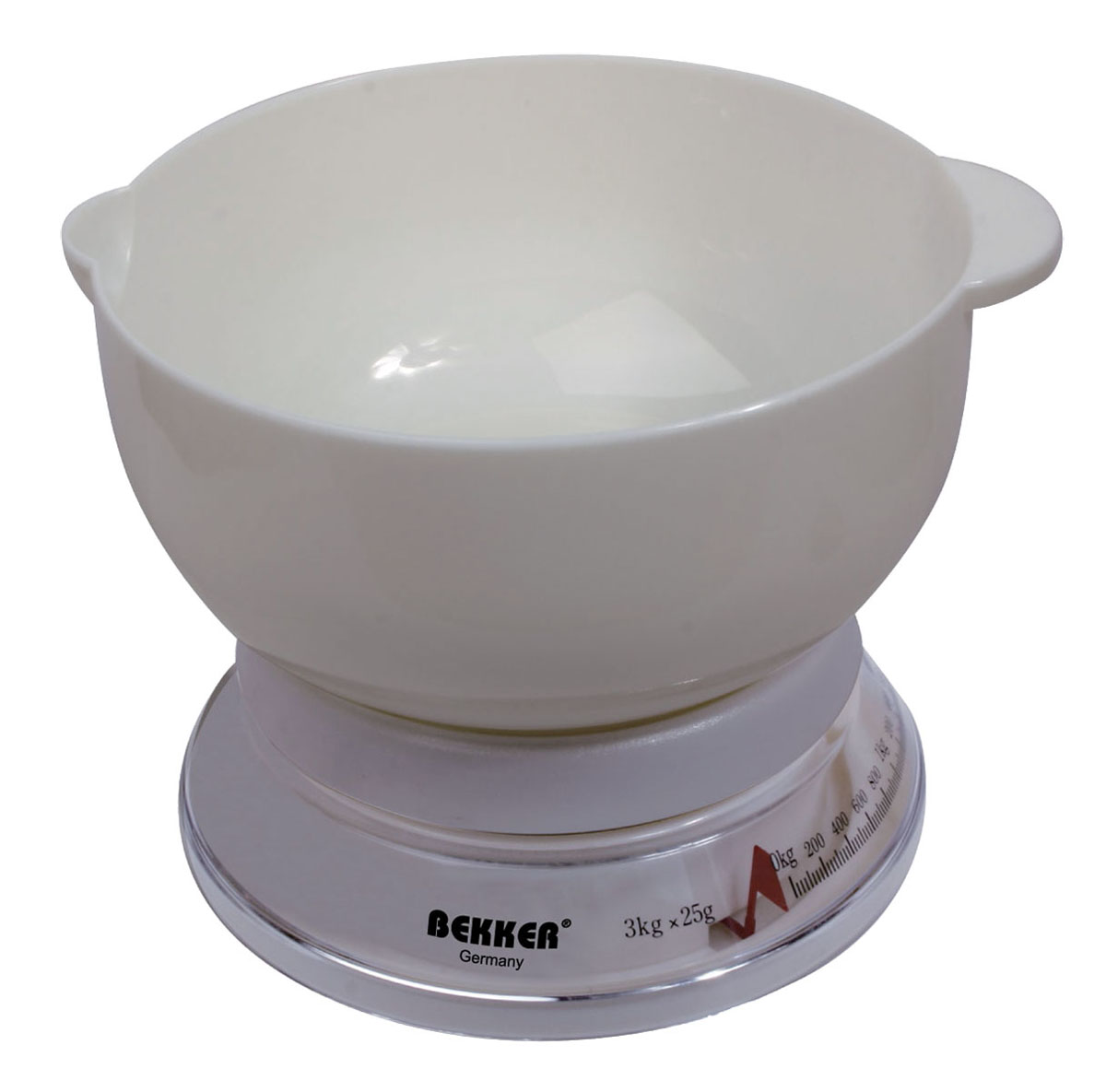 Весы кухонные Bekker BK-23, до 3 кгBK-23 Весы кухонные Bekker BK-23, до 3 кгBK-23Удобные и практичные кухонные весы Bekker BK-23 обеспечивают высокую точность измерений. Весы выполнены пластика и легко впишутся в любой современный кухонный интерьер. Характеристики: Материал: пластик, металл. Объем чаши: 2 л. Цена деления: 25 г. Размер упаковки: 19 см х 19 см х 9 см. Артикул: BK-23.