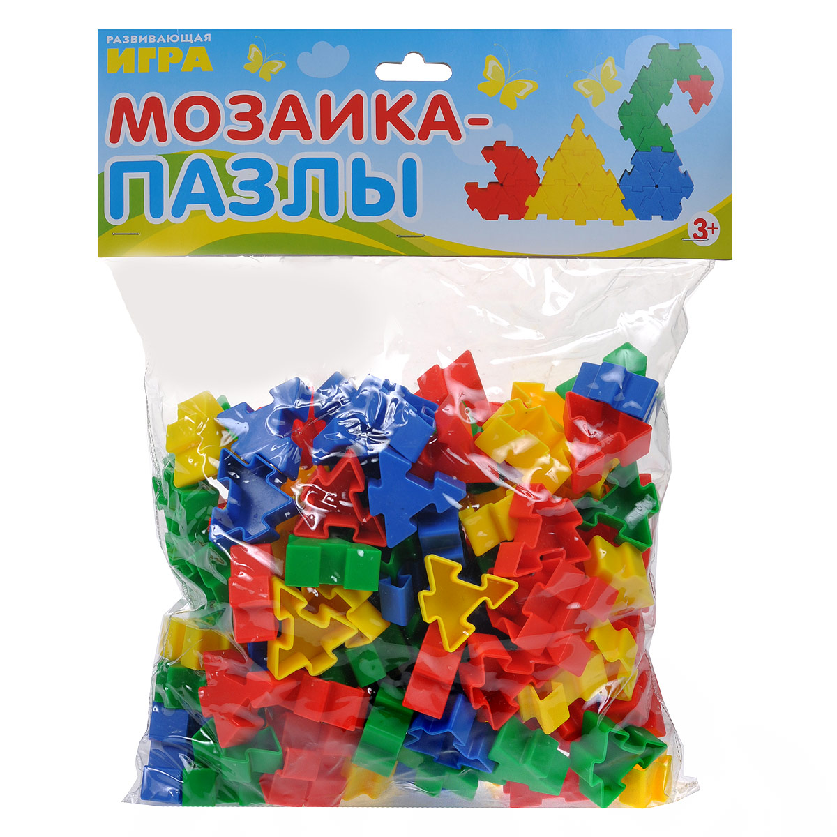 Стрекоза Развивающая игра Мозаика-пазлы4620758632030 Стрекоза Развивающая игра Мозаика-пазлы4620758632030Детская развивающая игра Мозаика-пазлы - самая творческая и увлекательная игра! Она не только развивает воображение и мелкую моторику, но и усидчивость. Малыш может создавать множество ярких фигур с помощью цветных деталей. Комплектация: набор разноцветных элементов мозаики (4 цвета). Набор упакован в пластиковый прозрачный пакет с подвесом (блистер).