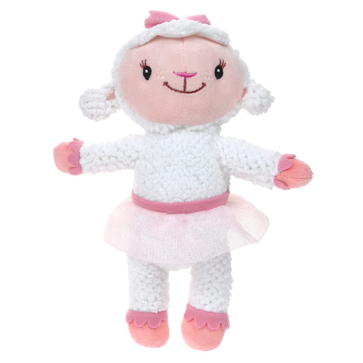 Disney Мягкая игрушка Лэмми 20 см1200456 Disney Мягкая игрушка Лэмми 20 см1200456Забавная мягкая игрушка Лэмми в виде героя мультфильма «Доктор Плюшева» привлечет внимание каждого малыша. Она сшита из приятных на ощупь, качественных материалов, полностью безвредных для ребенка. С такой игрушкой можно смело отправляться на прогулку или засыпать в кроватке. Игра с ней способствует развитию тактильной чувствительности и воображения у детей. Характеристики: Материал: текстиль, синтепон. Высота игрушки: 20 см. Размер упаковки: 12 см х 4 см х 22 см. Изготовитель: Китай.