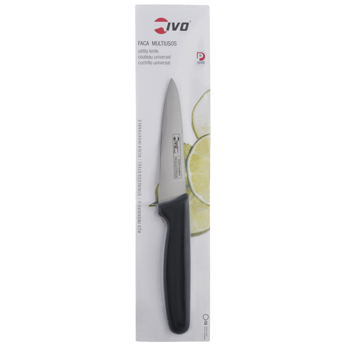 Нож Ivo, для овощей, длина лезвия 12 см25062.12 Нож Ivo, для овощей, длина лезвия 12 см25062.12Нож для овощей Ivo изготовлен из высококачественной стали. Благодаря острому лезвию, такой нож прекрасно подойдет для очистки фруктов и овощей, а также для нарезки их кубиками или дольками. Рукоятка, выполненная из пластика, удобно лежит в руке, не скользит и делает резку удобной и безопасной. Практичный и функциональный нож Ivo займет достойное место среди аксессуаров на вашей кухне.