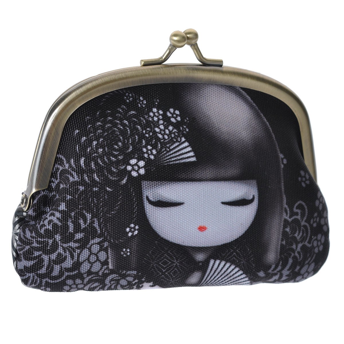 Кошелек на защелке Kimmidoll Шигеми (Энергия). KF0873KF0873 Кошелек на защелке Kimmidoll Шигеми (Энергия). KF0873KF0873Компактный кошелек Kimmidoll Шигеми (Энергия) черного цвета выполнен с одной стороны из полиэстера, с другой - из искусственной кожи. Оформлен красочным принтом в японском стиле. Кошелек предназначен для хранения бумажных денег, монет или приятных мелочей. Имеет одно отделение и закрывается на металлическую защелку. Такой аксессуар оригинального дизайна придется по душе любительнице стильных и практичных вещиц. Он не займет много места в сумочке и добавит индивидуальности своей обладательнице. Привет, меня зовут Шигеми! Я талисман энергии. Я смелая и полна энтузиазма. Ваша страстная натура и искренней энтузиазм во всем, что вы делаете, - это проявление моего духа. Пусть ваша жизнь всегда будет яркой и радостной, и окружающий вас мир сияет и светится вместе с вами. Характеристики: Материал: полиэстер, искусственная кожа, металл. Размер кошелька: 12,5 см х 9 см х 2,5 см. Артикул: KF0873.