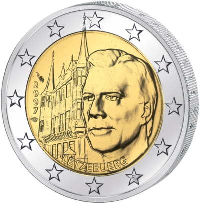 Монета номиналом 2 евро Дворец великих герцогов. Люксембург, 2007 годL2070 E Монета номиналом 2 евро Дворец великих герцогов. Люксембург, 2007 годL2070 EМонета номиналом 2 евро Дворец великих герцогов. Люксембург, 2007 год. Диаметр 2,5 см. Сохранность UNC (без обращения).