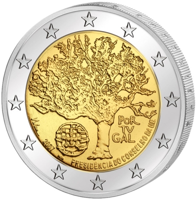 Монета номиналом 2 евро Председательство в ЕС. Португалия, 2007 годF30 BLUE Монета номиналом 2 евро Председательство в ЕС. Португалия, 2007 годF30 BLUEМонета номиналом 2 евро Председательство в ЕС. Португалия, 2007 год Диаметр 2,5 см. Сохранность UNC (без обращения).