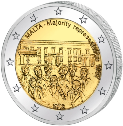 Монета номиналом 2 евро Совет большинства 1887 года. Мальта, 2012 годL2070 E Монета номиналом 2 евро Совет большинства 1887 года. Мальта, 2012 годL2070 EМонета номиналом 2 евро Совет большинства 1887 года. Мальта, 2012 год Диаметр 2,5 см. Сохранность UNC (без обращения).