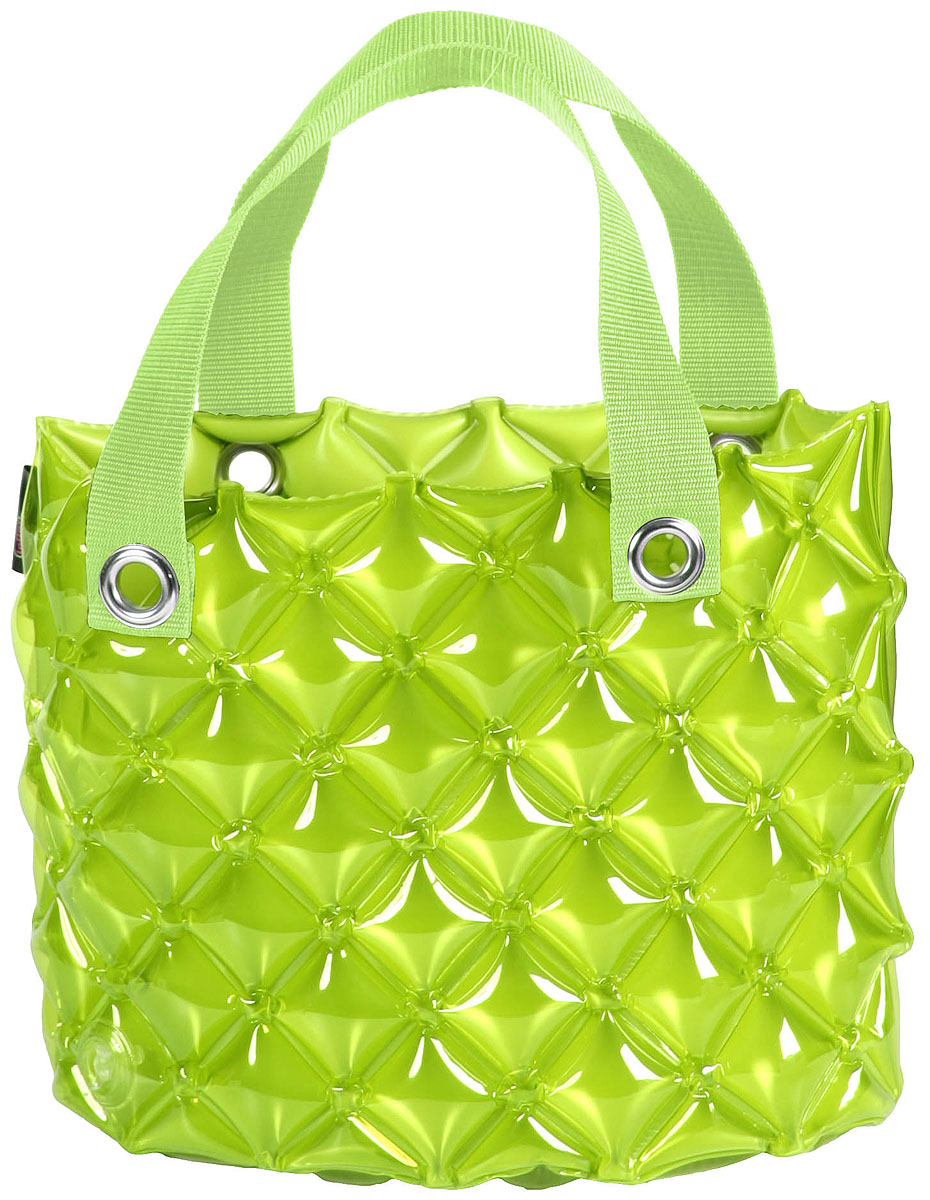 Сумка надувная хозяйственная Inflat Decor, цвет: лайм. 00810081 Lime Green Сумка надувная хозяйственная Inflat Decor, цвет: лайм. 00810081 Lime GreenЯркая надувная сумка - великолепный аксессуар на лето! Сумка прямоугольной формы выполнена из ПВХ и снабжена ручками из полиэстера. Сумка легко надувается при помощи мини-насоса (входит в комплект) или рта. В сдутом виде сумка очень компактна и не займет много места. Надувная вместительная сумка - отличное решение для похода за покупками. Характеристики: Материал: ПВХ, полиэстер. Размер сумки: 43 см х 42 см.