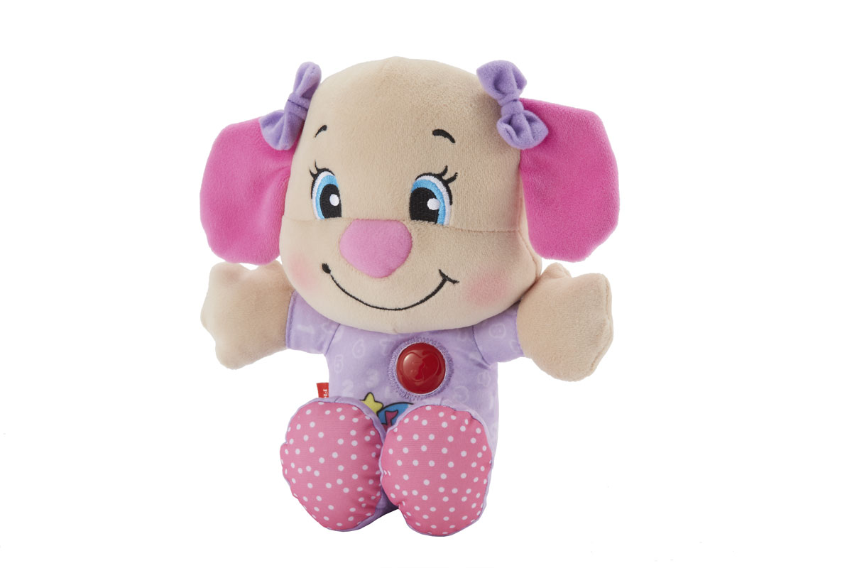 Fisher Price Смейся и учись Мягкая игрушка-ночник Ученый щенок, цвет: розовыйBMC63/BMC65 Fisher Price Смейся и учись Мягкая игрушка-ночник Ученый щенок, цвет: розовыйBMC63/BMC65Мягкая игрушка-ночник Fisher-Price Ученый щенок прекрасно дополнит интерьер детской комнаты. Игрушка выполнена из приятного на ощупь материала в виде симпатичного щенка-девочки в сиреневой пижамке. Ребенок может прижаться и обнять эту славную игрушку, узнавая о цветах, цифрах, формах и многом другом! Когда малыш готов ко сну, он может нажать на кнопку в виде сердца, чтобы услышать успокаивающую колыбельную (10 минут проигрывания) и увидеть мягкий свет (3 минуты свечения). На животике щенка расположена кнопка, при нажатии на которую малыш услышит веселые фразы или обучающие фразы. На груди щенка имеется кнопка с рельефным изображением сердечка. Если на нее нажать, то она будет светиться мягким светом, и игрушка будет воспроизводить приятные мелодии. Игрушка-ночник Ученый щенок не только будет охранять вашего ребенка во время сна, но еще станет его любимой игрушкой. Характеристики: Материал: текстиль, пластик. Рекомендуемый возраст: от 6 до 36...