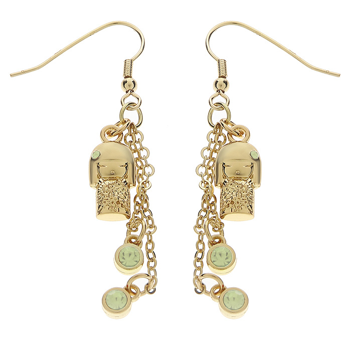 Серьги женские Kimmidoll Туки (Оптимизм), цвет: золотистый. KF0922KF0922 Серьги женские Kimmidoll Туки (Оптимизм), цвет: золотистый. KF0922KF0922Очаровательные серьги, выполненные в виде куколки Туки из высококачественного металла, оформлены кристаллами Swarovski зеленого цвета и упакованы в подарочную коробку. Такие серьги с лазерной гравировкой прекрасно подойдут к любому образу. Серьги фиксируются с помощью металлического замочка-гвоздика. Привет, меня зовут Туки! Я талисман оптимизма. Мой дух полон надежды и силы! Ваша способность всегда и во всем видеть позитив, призывает силу моего духа. Пусть Ваш бесконечный оптимизм наполнит Вашу жизнь интересными возможностями и откроет путь к процветанию! Характеристики: Материал: металл, кристаллы Swarovski. Цвет: золотистый. Размер подвески-куколки: 1,7 см х 1 см х 0,3 см. Общая длина серьги: 6 см. Размер упаковки: 7 см x 5 см x 3 см. Производитель: Китай. Артикул: KF0922.
