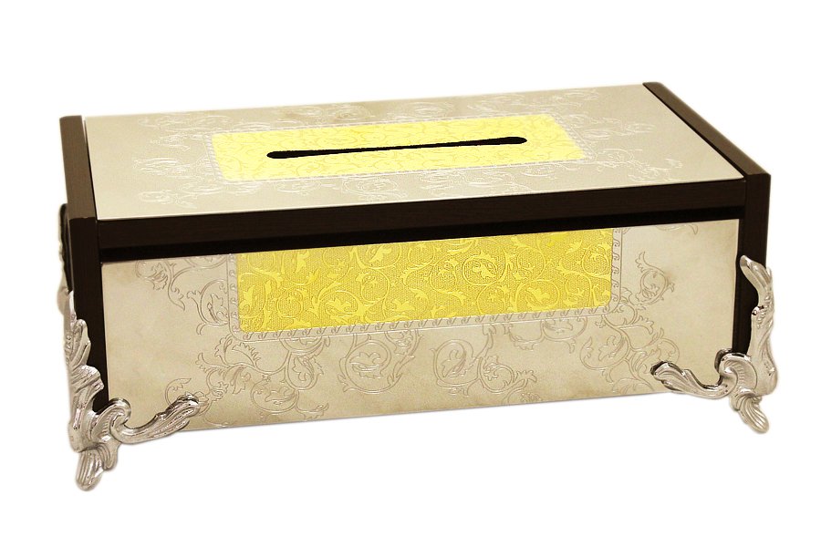 Шкатулка для салфеток Dubai Gold/SilverGI1295-00AL Шкатулка для салфеток Dubai Gold/SilverGI1295-00ALМатериал: Нержавеющая сталь. Цвет: серебряный, золотой. Серия: Dubai.