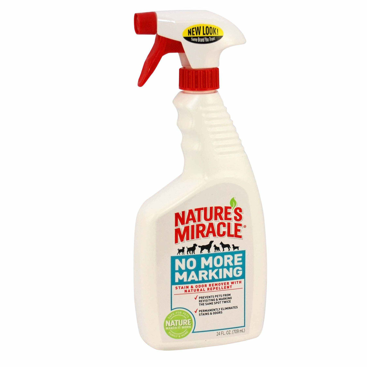 Спрей 8 in 1 Natures Miracle, для уничтожения запахов и пятен, против повторных меток, 709 мл5055583 Спрей 8 in 1 Natures Miracle, для уничтожения запахов и пятен, против повторных меток, 709 мл5055583Уничтожитель запахов и пятен 8 in 1 Natures Miracle с натуральными репеллентами предотвращает повторное посещение животным обработанного места и оставление на нем меток! После распыления на помеченный животным участок спрей удаляет оставшиеся пятна и запахи, оставляя после себя аромат лимона и корицы. Эти запахи отталкивают собак и не позволяют им возвращаться на обработанное место. Идеален для борьбы с привычкой собаки оставлять метки. Уничтожитель запахов и отпугивает собак, устраняя при этом въевшиеся, трудно выводимые пятна и запахи мочи. При правильном применении безопасен для использования вблизи детей и животных. Способ применения: Перед применением хорошо встряхнуть, не разводить! Для предупреждения повторных меток: тщательно смочите средством запачканную поверхность, оставьте на пять минут, вытрите салфеткой. При необходимости повторите операцию. Для устранение неприятных запахов: предварительно очистите загрязненную...