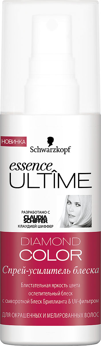 Essence Ultime Спрей-усилитель блеска Diamond Color, для окрашенных и мелированных волос, 100 мл9263025 Essence Ultime Спрей-усилитель блеска Diamond Color, для окрашенных и мелированных волос, 100 мл9263025Спрей-усилитель блеска Essence Ultime Diamond Color предназначен для окрашенных и мелированных волос. Блистательная яркость цвета, ослепительный блеск с сывороткой Блеск бриллианта и UV-фильтром. Многократное сияние, преумножение яркости цвета и блеск. До 99% меньше ломкости волос и сечения.