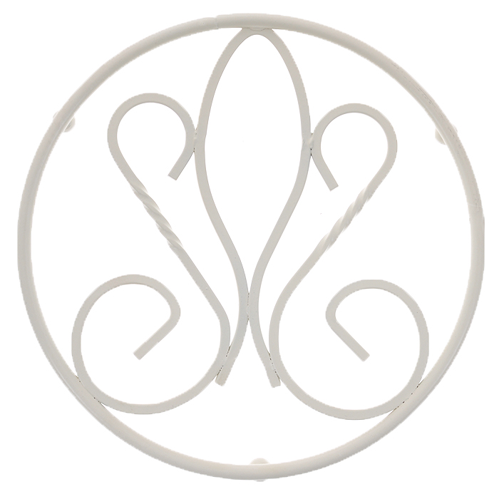 Подставка под горячее Premier Housewares De Lis, цвет: белый. 05082870508287 Подставка под горячее Premier Housewares De Lis, цвет: белый. 05082870508287Подставка под горячее Premier Housewares De Lis, выполненная из стали, идеально впишется в интерьер современной кухни. Поверхность подставки выполнена в виде витиеватых узоров. Подставка оснащена тремя ножками, которые обеспечивают ее устойчивость. Каждая хозяйка знает, что подставка под горячее - это незаменимый и очень полезный аксессуар на каждой кухне. Ваш стол будет не только украшен оригинальной подставкой с красивым рисунком, но и сбережен от воздействия высоких температур ваших кулинарных шедевров. Характеристики: Материал: сталь. Диаметр: 18 см. Цвет: белый . Артикул: 0508287.
