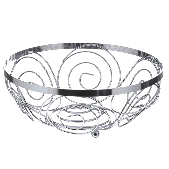 Фруктовница Swirl0509785 Фруктовница Swirl0509785Современный дизайн фруктовницы Swirl, изготовленной из хромированной стали, идеально впишется в интерьер современной кухни. Фруктовница выполнена в виде чаши. Стенки изделия украшены металлическими спиралями.