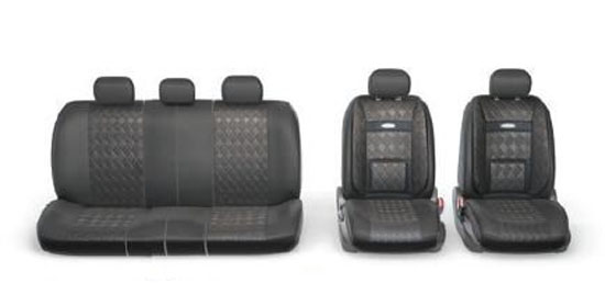 Набор авточехлов Autoprofi Comfort, ортопедическая поддержка, цвет: черный, 11 предметов. Размер M. COM-1105GP BK/BK (M)COM-1105GP BK/BK (M) Набор авточехлов Autoprofi Comfort, ортопедическая поддержка, цвет: черный, 11 предметов. Размер M. COM-1105GP BK/BK (M)COM-1105GP BK/BK (M)В качестве внешнего материала в чехлах Comfort GP применяется 3D полиэстер под кожу и экокожа - материал, приятный на ощупь, практически неотличимый от настоящий кожи, не горючий и легкомоющийся. Широкая гамма расцветок чехлов позволяет подобрать их практически к любому салону автомобиля. Анатомическое авточехлы Comfort имеют встроенный поясничный упор, плечевую и боковую поддержку. Посадка водителя и пассажира с этими чехлами становится естественной и удобной, позволяя с легкостью преодолевать большие расстояния. Основные характеристики: - Карманы в спинках передних сидений - 3 молнии в сиденье заднего ряда - 3 молнии в спинке заднего ряда - Предустановленные крючки на широких резинках - Поддержка плечевого пояса - Ортопедический поясничный упор - Боковая поддержка спины - Толщина поролона: 5 мм Комплектация: - 1 сиденье заднего ряда; - 1 спинка заднего ряда; - 2 спинки переднего ряда; - 2...