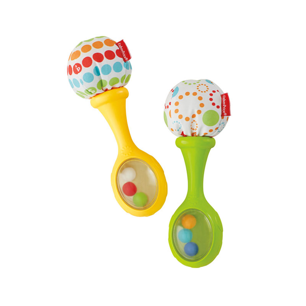 Fisher-Price Newborn Погремушки Гремим и танцуемBLT33 Fisher-Price Newborn Погремушки Гремим и танцуемBLT33Погремушки Fisher-Price Гремим и танцуем понравится вашему малышу и не позволит ему скучать. Они представляют собой два маракаса, которые выполнены из яркого безопасного пластика и текстильного материала. На одном конце маракаса расположен мягконабивной шарик, на другом - сфера с прозрачным окошком. Внутри нее находятся разноцветные шарики, которые перекатываются и весело гремят при тряске. Погремушки Гремим и танцуем поможет ребенку развить цветовое и звуковое восприятия, мелкую моторику рук, тактильные ощущения и пространственное восприятие.
