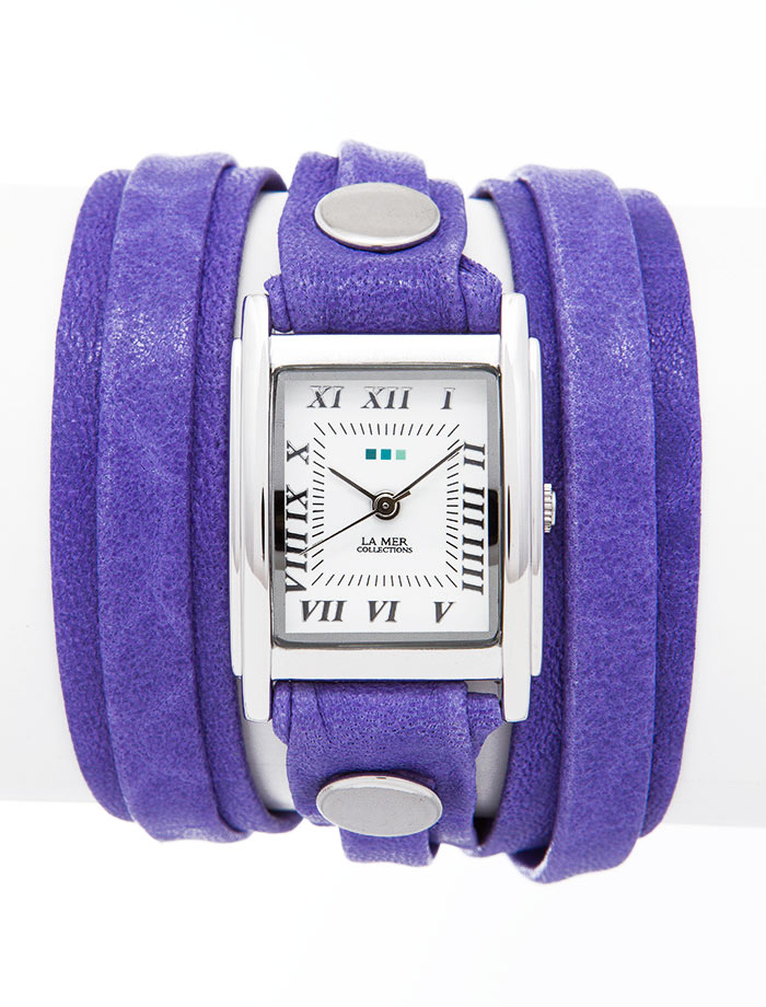 Часы женские наручные La Mer Collections Simple Layer Violet. LMLW3002LMLW3002 Часы женские наручные La Mer Collections Simple Layer Violet. LMLW3002LMLW3002Женские наручные часы Simple Layer Violet позволят вам выделиться из толпы и подчеркнуть свою индивидуальность. Часы оснащены японским кварцевым механизмом SEIKO. Ремешок, состоящий их двух слоев, выполнен из натуральной итальянской кожи с матовой поверхностью. Корпус часов изготовлен из сплава металлов серебристого цвета. Циферблат оснащен часовой, минутной и секундной стрелками и защищен минеральным стеклом. Циферблат оформлен римскими цифрами и отметками. Часы застегиваются на классическую застежку. Часы хранятся на специальной подушечке в футляре из искусственной кожи, крышка которого оформлена логотипом компании La Mer Collection. Характеристики: Механизм: кварцевый SEIKO (Япония). Размер корпуса: 25 х 22 х 8 мм. Материал корпуса: сплав металлов. Стекло: минеральное. Ремешок: Итальянская натуральная кожа. Размер ремешка: 55 х 1,3 см. Ширина верхнего слоя ремешка: 0,6 см. Гарантия: 1 год. Размер упаковки: ...