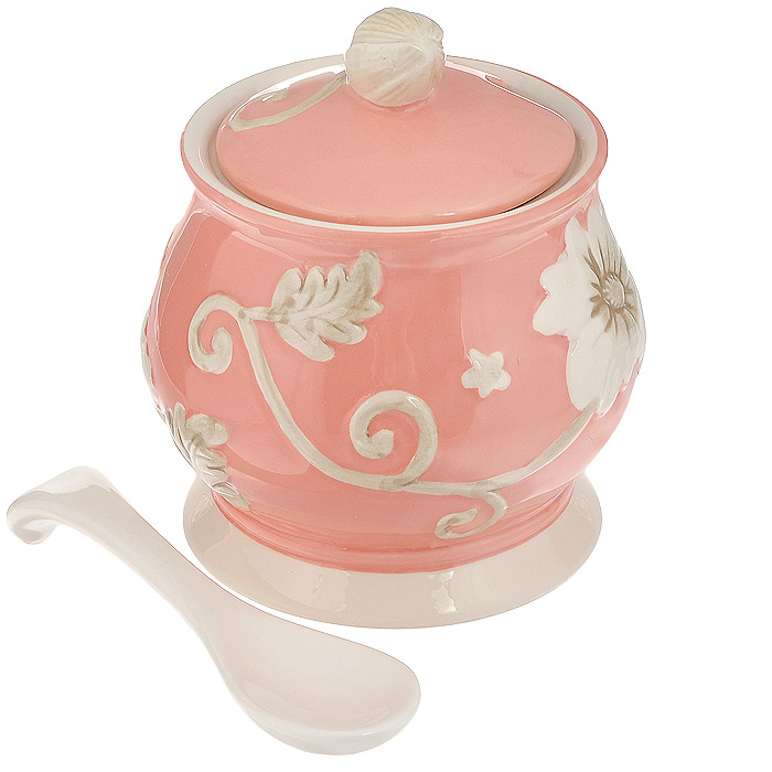 Сахарница Loraine Розы, с ложкой, цвет: розовыйMN22450 розовый Сахарница Loraine Розы, с ложкой, цвет: розовыйMN22450 розовыйСахарница Loraine Розы с ложкой, изготовленная из высококачественной керамики розового цвета оформлена выпуклым узором роз и бабочек. Красочность оформления придется по вкусу и ценителям классики, и тем, кто предпочитает утонченность и изящность. Эксклюзивный дизайн, эстетичность и функциональность сахарницы Loraine Розы делает ее незаменимой на любой кухне. Может использоваться в микроволновой печи. Не боится низких температур и посудомоечной машины. Характеристики: Материал: керамика. Объем сахарницы: 550 мл. Диаметр по верхнему краю: 9,5 см. Диаметр основания сахарницы: 10 см. Размер сахарницы: 12 см х 12 см х 14 см. Длина ложки: 13,5 см. Размер упаковки: 11,5 см х 11,7 см х 13,5 см. Артикул: MN22450.