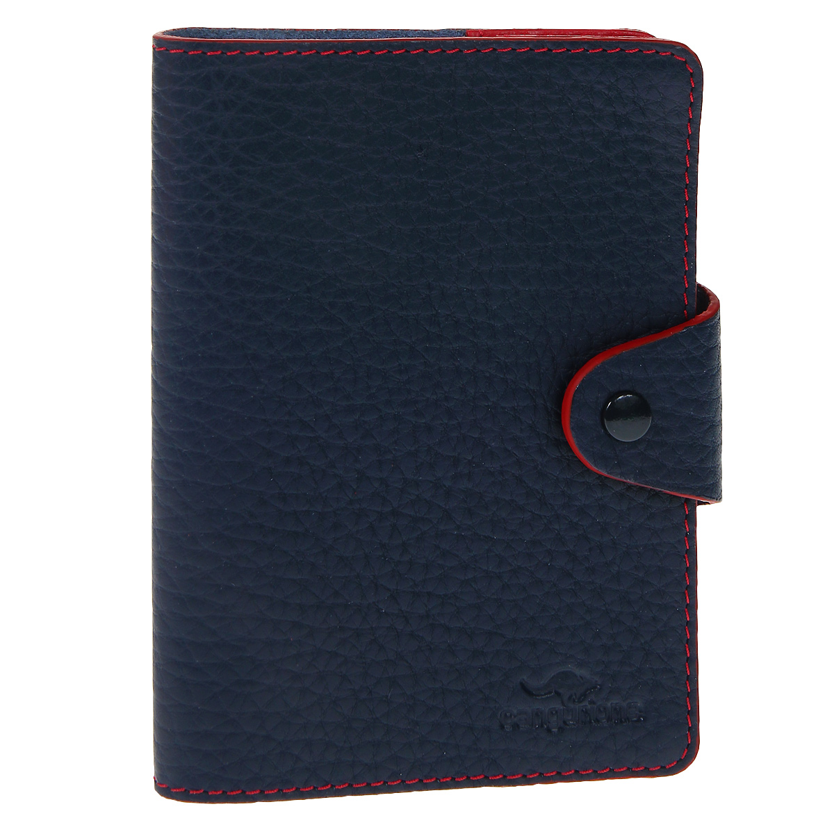 Обложка для паспорта Cangurione, цвет: темно-синий. 3342-F3342-F/Dark Blue-Red Обложка для паспорта Cangurione, цвет: темно-синий. 3342-F3342-F/Dark Blue-RedЭлегантная обложка для паспорта Cangurione не только поможет сохранить внешний вид ваших документов и защитит их от повреждений, но и станет стильным аксессуаром, идеально подходящим вашему образу. Обложка выполнена из натуральной кожи и оформлена тиснением в виде логотипа Cangurione. Обложка закрывается клапаном на кнопку. Изделие упаковано в коробку из плотного картона с логотипом фирмы. Характеристики: Материал: натуральная кожа. Размер в сложенном виде: 9,5 см х 13,5 см х 2 см. Размер упаковки: 11,5 см х 15,5 см х 2,5 см. Артикул: 3342-F/Dark Blue-Red.