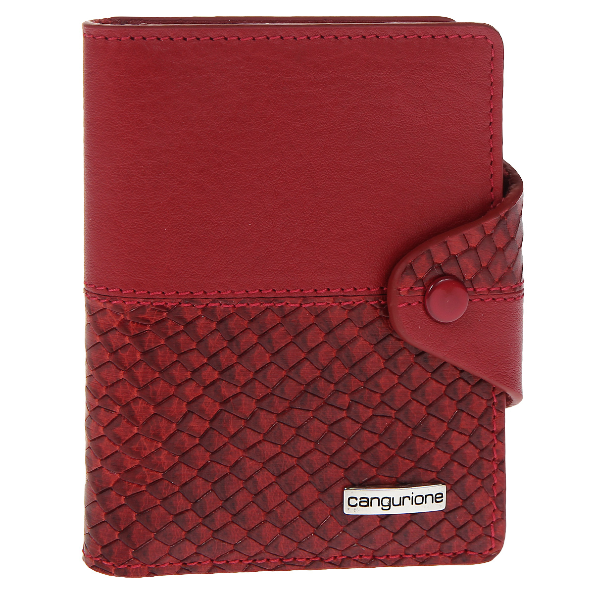 Визитница Cangurione, цвет: красный. 3324-006 DP-ANC3324-006 DP-ANC/Red Визитница Cangurione, цвет: красный. 3324-006 DP-ANC3324-006 DP-ANC/RedКомпактная визитница Cangurione - стильная вещь для хранения визиток. Визитница выполнена из натуральной кожи красного цвета с декоративным тиснением под рептилию. Внутри четыре прорезных кармашка и блок из прозрачного пластика, рассчитанный на 20 визиток. Визитница закрывается клапаном на кнопку. Такая визитница станет замечательным подарком человеку, ценящему качественные и практичные вещи. Визитница упакована в коробку из плотного картона с логотипом фирмы.