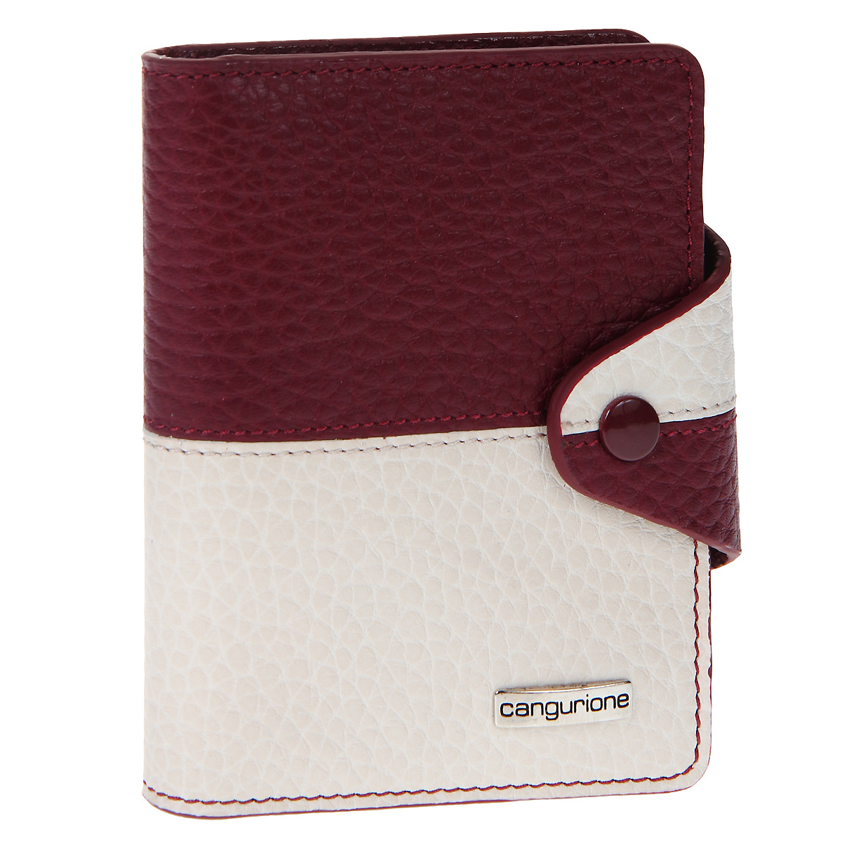 Визитница Cangurione, цвет: бежевый, бордовый. 3324-F/Burgundy-Beige3324-F/Burgundy-Beige Визитница Cangurione, цвет: бежевый, бордовый. 3324-F/Burgundy-Beige3324-F/Burgundy-BeigeКомпактная визитница Cangurione - стильная вещь для хранения визиток. Визитница выполнена из натуральной кожи бежево-бордового цвета. Внутри четыре прорезных кармашка и блок из прозрачного пластика, рассчитанный на 20 визиток. Визитница закрывается клапаном на кнопку. Такая визитница станет замечательным подарком человеку, ценящему качественные и практичные вещи. Визитница упакована в коробку из плотного картона с логотипом фирмы.