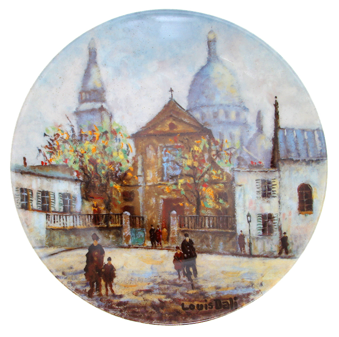 Луис Дали Церковь св.Петра в самом сердце Монмартра, коллекционная декоративная тарелка. Фарфор, деколь. Limoges, Франция, 1990-е гг.ПБ ДПА 24.08.2016-13 Луис Дали Церковь св.Петра в самом сердце Монмартра, коллекционная декоративная тарелка. Фарфор, деколь. Limoges, Франция, 1990-е гг.ПБ ДПА 24.08.2016-13Луис Дали Церковь св.Петра в самом сердце Монмартра, декоративная тарелка. Фарфор, деколь. Маркировка: надглазурное клеймо синего цвета Porcelaine de Limoges. France. Датировка: Франция, 1990-е гг. Ограниченный тираж. Уникальный номер. Диаметр 21,5 см. Сохранность коллекционная, без сколов, без трещин, без утрат. Тарелка не предназначена для приема пищи и может использоваться только в декоративных целях.