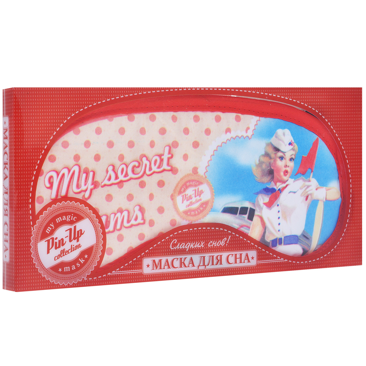 Маска для сна My secret dreams29302 Маска для сна My secret dreams29302Маска для сна My secret dreams прекрасно подойдет для того, чтобы обеспечить максимальный комфорт во время сна и отдыха. Внутренняя сторона маски выполнена из велюра черного цвета, мягкого и бархатистого материала, прослойка из тонкого поролона, а внешняя сторона из плотного полиэстера. Благодаря регулируемой двойной резинке, маска подойдет на любой размер головы. Маска плотно прилегает к лицу и препятствует проникновению света, что позволит вам хорошо выспаться в любых условиях. Характеристики: Материал: текстиль. Набивка: поролон. Размер маски: 19 см х 8,5 см.