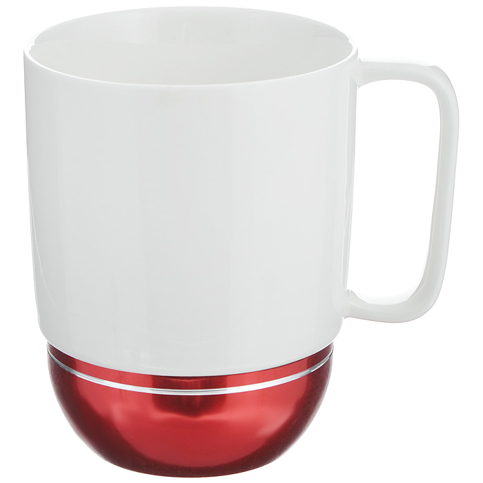 Кружка Amber Porcelain, цвет: белый, бордовый, 350 мл214185 Кружка Amber Porcelain, цвет: белый, бордовый, 350 мл214185Кружка Amber Porcelain, выполненная из фарфора, имеет оригинальную форму. Дно изделия оснащено силиконовой накладкой. Такая кружка порадует вас дизайном и функциональностью, а пить чай или кофе из нее станет еще приятнее.