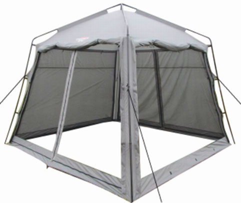 Тент Campack Tent G-3501W с ветро-влагозащитными полотнами37651 Тент Campack Tent G-3501W с ветро-влагозащитными полотнами37651Модель G-3501W представляет собой компактный аналог самой популярной модели последних трех лет G-3601W. Четырехгранный тент с внешним металлическим каркасом. Идеально подойдет для размещения столовой или кухни. Размер тента 3 на 3 метра, высота - 2,5 метра в коньке, позволяет взрослому человеку находиться внутри в полный рост. Тент оснащен по периметру москитной сеткой, для надежной защиты от надоедливых насекомых. Дополнительные полотна позволяют защитить от дождя и ветра в непогоду. В жаркую погоду G-3501W отлично вентилируется. Тент имеет два входа. Для установки или разборки вам понадобится минимум времени. Конструкция каркаса не предусматривает изгибаемых элементов, которые со временем имеют свойство разрушаться. Кроме того каркас выполнен из усиленных труб, с толщиной стенки 0,8 мм. А это значит, что ваше приобретение будет радовать вас долгое время. Проклеенные швы гарантируют герметичность и надежность в любой ситуации. Характеристики: Размер тента...