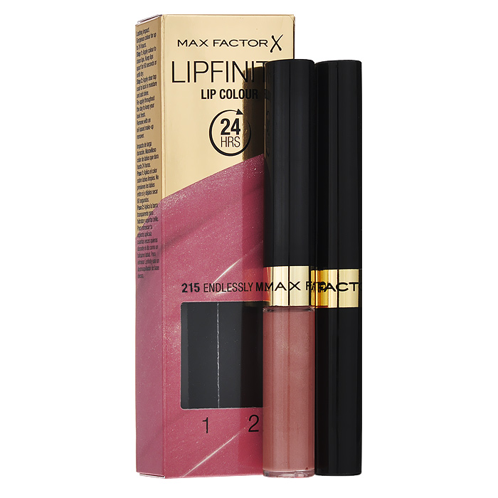 Max Factor Стойкая губная помада и увлажняющий блеск Lipfinity, тон №215 (Contstantly Dreamy)81435510 Max Factor Стойкая губная помада и увлажняющий блеск Lipfinity, тон №215 (Contstantly Dreamy)81435510Визажисты знают - для того, чтобы цвет губ был идеальным, необязательно их постоянно подкрашивать. С известной помадой Lipfinity от Max Factor ты можешь выглядеть так эффектно, как тебе нравится, не позволяя жизни менять твои планы. Вспышка яркого цвета. Визажисты, которые работают на показах обожают, что при помощи помады Max Factor Lipfinity можно создать неповторимый образ - смело нанеси яркий оттенок Max Factor Lipfinity, тогда все остальные детали макияжа могут быть абсолютно нейтральными. Важен только идеальный тон и безупречная помада. Теперь ты можешь создать новый образ с Max Factor Lipfinity! В чем секрет? В двухступенчатой системе нанесения: шаг 1 - основа создает невероятно устойчивый цвет, шаг 2 - увлажняющий бальзам завершает эффект. В основе формулы Max Factor Lipfinity лежит особая технология, которая надежно фиксируется на губах.